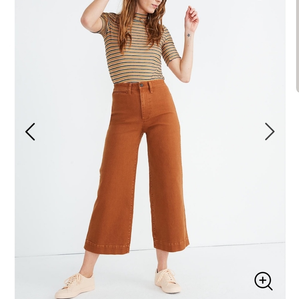 Madewell wide leg crops, 28, NWT